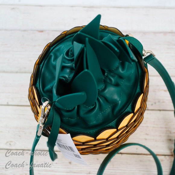NWT Kate Spade Amazing Colada Novelty Pineapple Leather Crossbody Bucket Bag - Picture 10 of 12